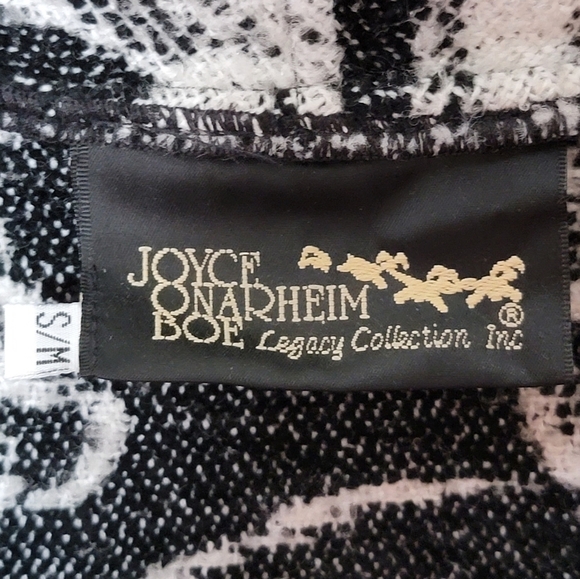 Vintage Joyce Onarheim Boe | Black & White Horse Tapestry Jacket Small/Medium - Picture 4 of 5